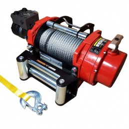 Wyciągarka hydrauliczna PWH8000 PRO EN14492-1 z liną stalową, hakiem i napinaczem