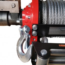 Wyciągarka hydrauliczna PWH15000 PRO EN14492-1 z liną stalową, hakiem i napinaczem